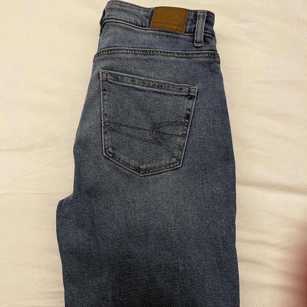 Medium wash mom jeans